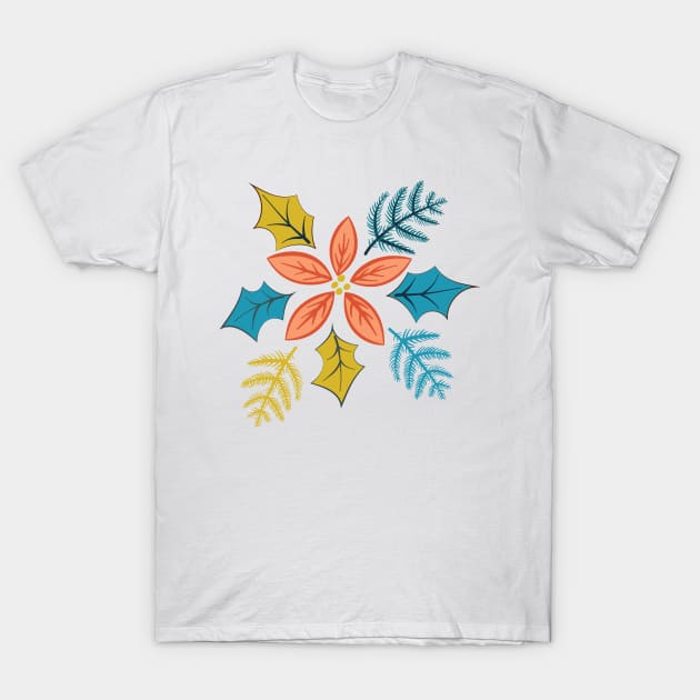 Holiday Floral Splash T-Shirt by SWON Design